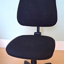 Black Fabric Operator/Task Office Chair, Height Adjustable Swivel with Casters