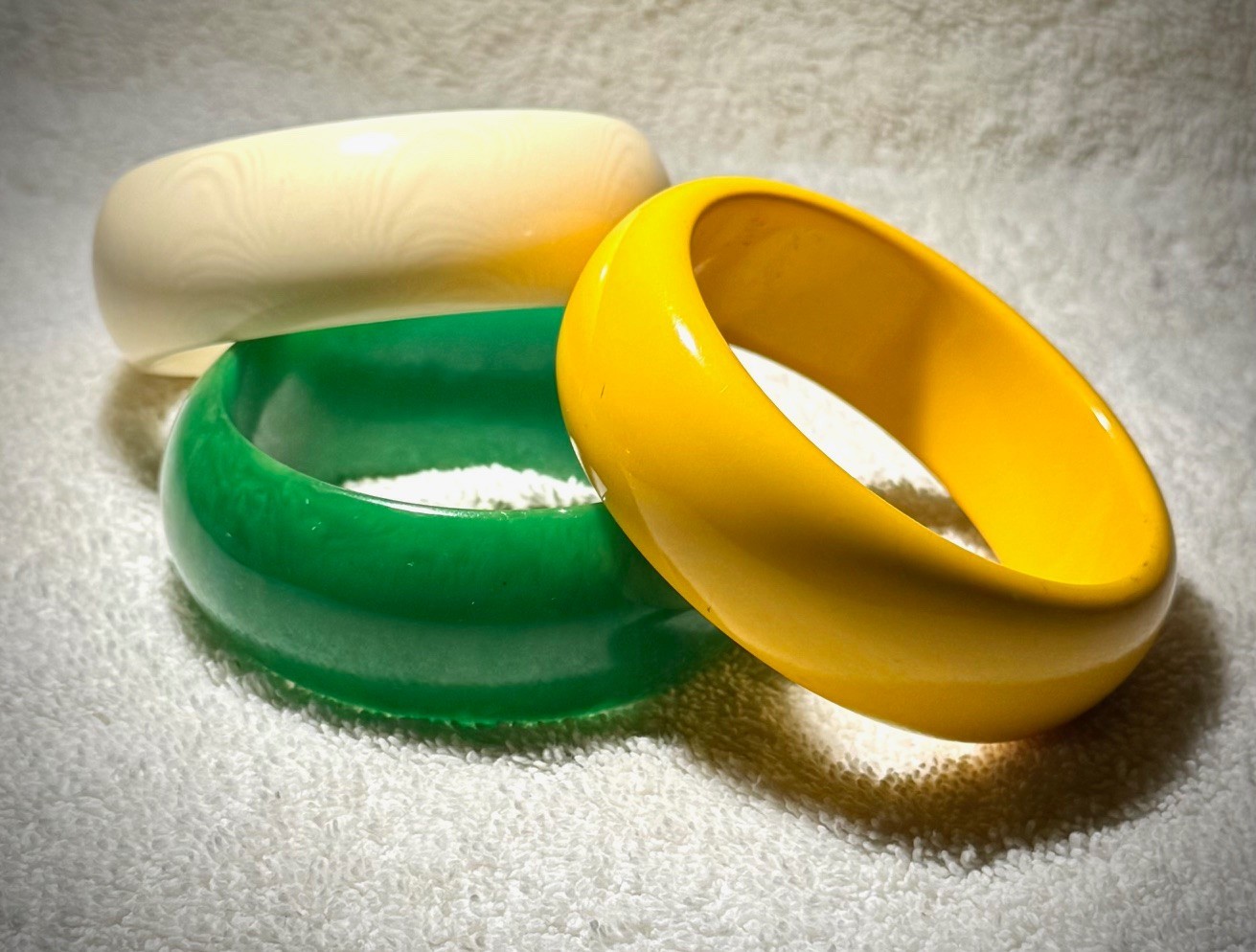 Three Bangle Bracelets Vintage Mint Condition - image 2