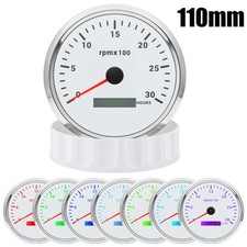 4-3/8" 110mm Waterproof Tachometer 0-3000RPM Gauge for Marine Boat Car Truck