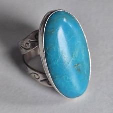 Jay King DTR Sterling Silver 925 Turquoise Statement Ring Southwestern Sz 7