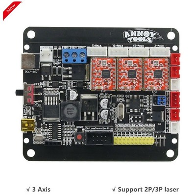 3 Axis Control Board Version 4.0 GRBL Support 2P/3P   PWM TTL f/ Engraver *wq