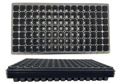 105 Cell Seedling Plastic Nursery Trays, 10 Pack, Thick Durable Germination P...