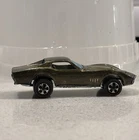 Hot Wheels Custom Corvette 1968 Olive  Redline Diecast Car 1:64 Redline Wheels
