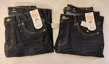 2 Pairs Boy's Size 12 Slim Stretch Blue Jeans Adjustable Waist New Wonder Nation