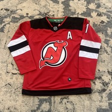 Dougie Hamilton - New Jersey Devils - Adidas Sewn Home Jersey sz 46