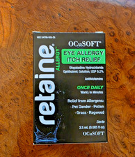 AUTHENTIC  NEW - OCUSOFT RETAINE EYE ALLERGY ITCH RELIEF 2.5mL EXP. 05/2027
