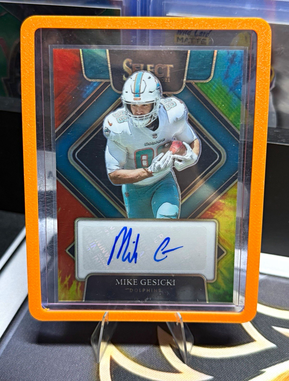 Panini 2021 Select Mike Gesicki Dolphins Signatures Prizm Auto /25 #SIP-MGE