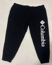 Columbia Men s Jogger Sweatpants Size 3X Straight Black Pants Comfort Big Logo