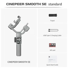 Zhiyun Smooth 5E 3Axis Stabilizer Built-in Fill Light Handheld Smartphone Gimbal