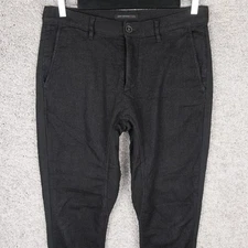 JOHN VARVATOS USA JOGGER MENS PANT'S W30 L32 MEN'S GRAY BLACK ZIP TROUSERS