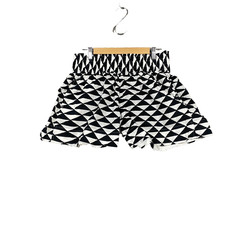 Country Road Shorts 6 Black White Geometric Print Elastic High Waist Summer
