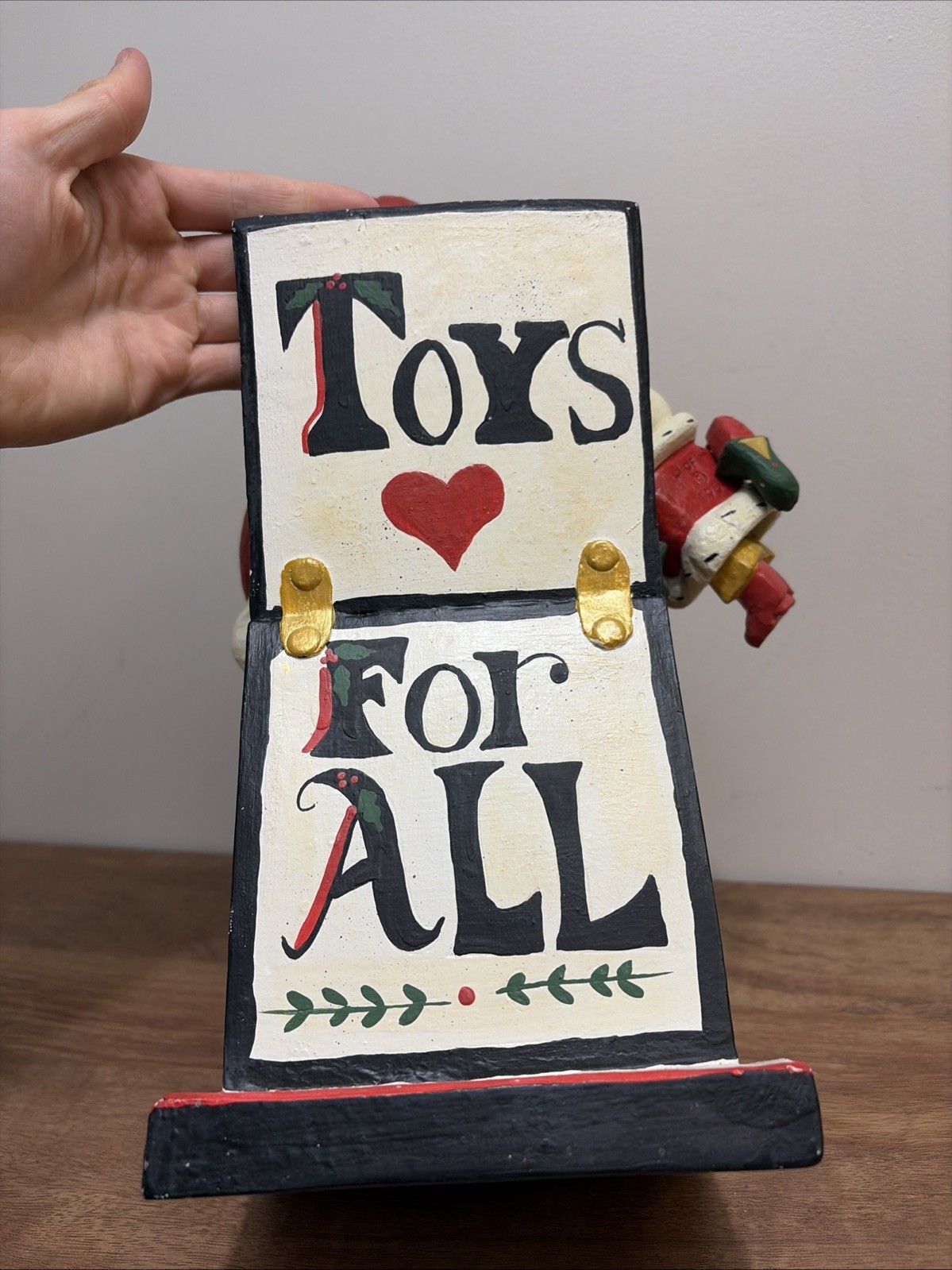 1995 HOUSE OF HATTEN NICK IN A BOX CHRISTAMS SANTA WITH 3 HANGING FIGURES