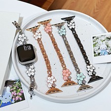 Elegant Flower Metal Bracelet Band Strap For iWatch Series 10 9 8 7 6 SE Ultra