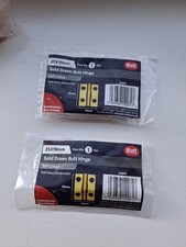 4x NUEVO Hiatt Bisagra a tope dibujada sólida 25x19 mm construcción de latón macizo 618PR
