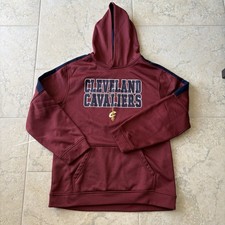 Cleveland Cavaliers Cavs Pullover Hoodie Burgundy Boy Youth Size XL NBA