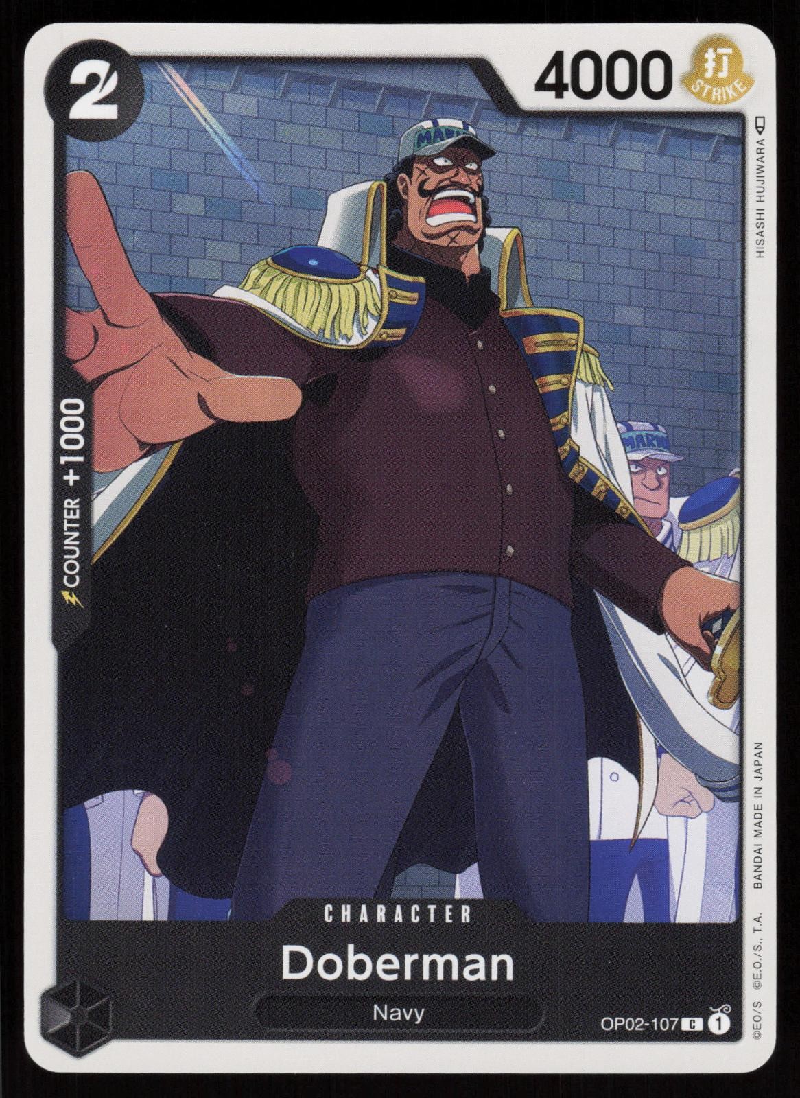 Doberman OP02-107 Common Paramount War One Piece Near Mint