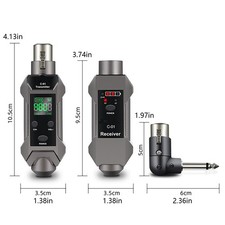 Plug-on Microphone Wireless System XLR Transmitter Receiver  6.35mm Adapter e