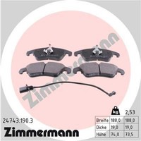 Zimmermann BremsbeläGe Bremsbelegsatz Vorne FüR Audi A4 Avant A6