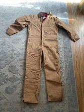 Zero-Zone by Walls Insulated Coveralls Mens Large Reg Brown Canvas Quilted NWT