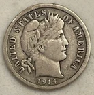 1914 P Barber Dime - 90% Silver