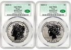 2025 S Silver Morgan & Peace Dollar Reverse Proof $1 CAC PR69 First Delivery
