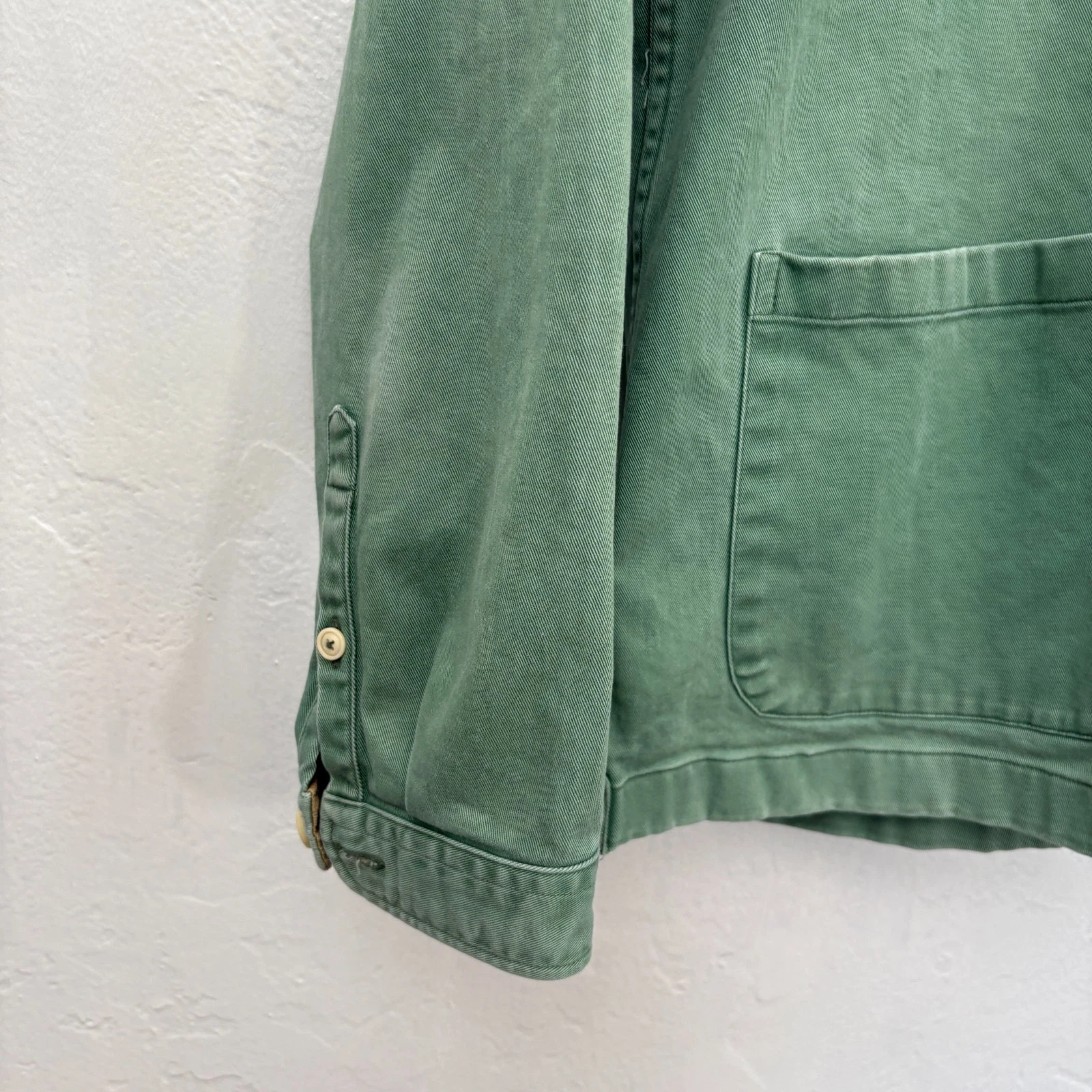 Brooklyn Tailors + Willys Detroit Chore Coat Men Size Medium Green Fits Small image 6