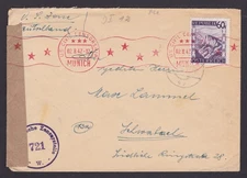 AUSTRIA 1947, Censored cover from Vienna.