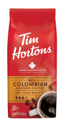 Tim Hortons Ground Colombian Roast - 12oz, 100% Arabica Coffee