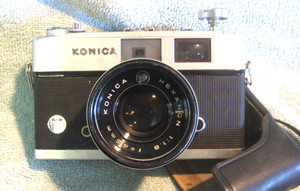 Konica Auto S2 35mm Rangefinder Silver Hexanon 45mm 1.8 Vintage *untested*
