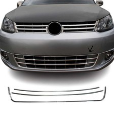 OMAC Kühlergrill Leiste Edelstahl Silber 3tlg 