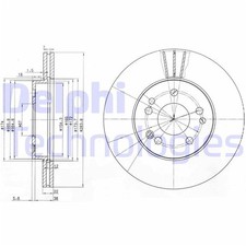 2X DELPHI BREMSSCHEIBEN VORNE 284mm BELÜFTET PASSEND FÜR MERCEDES-BENZ 124 190
