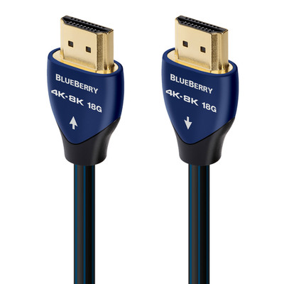 AudioQuest Blueberry 18 2.1 HDMI Cable - 4K/8K Ultra HD, In-Wall Rated, High-Spe