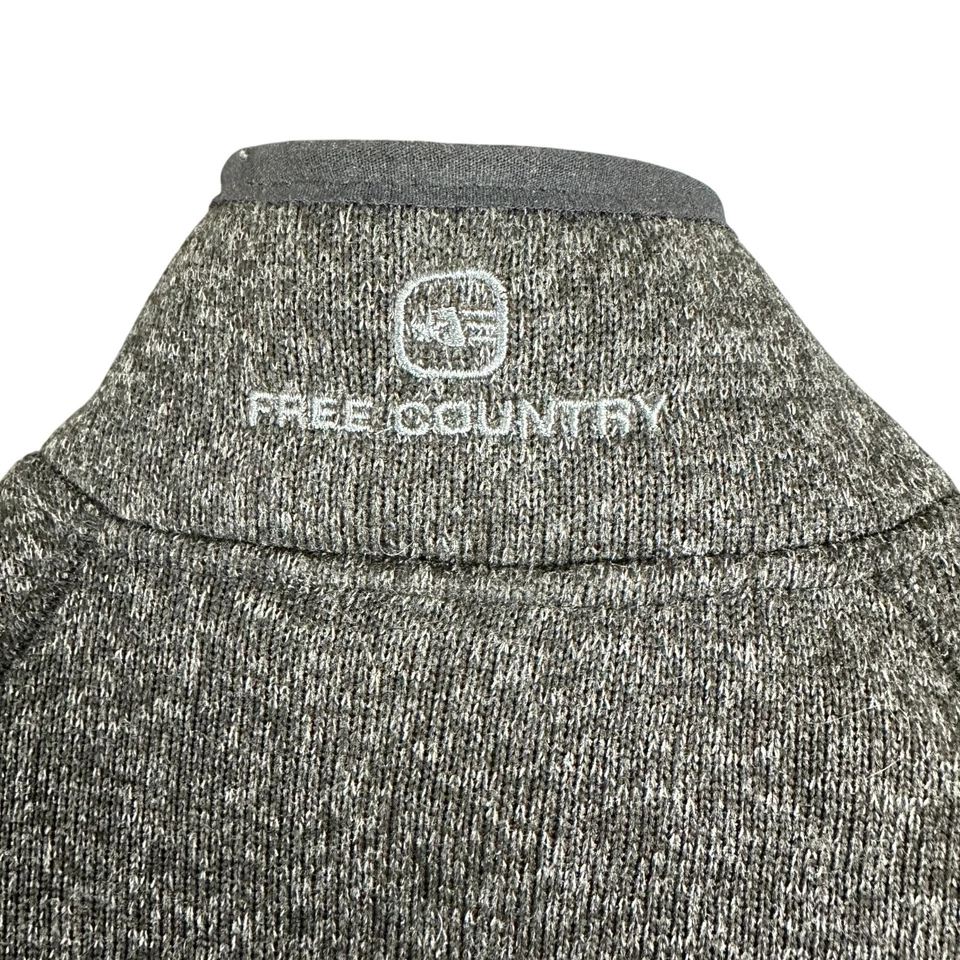 Free Country Fleece Jacket Men M Gray Soft Shell Front Pockets Full Zip - Image 4 of 4
