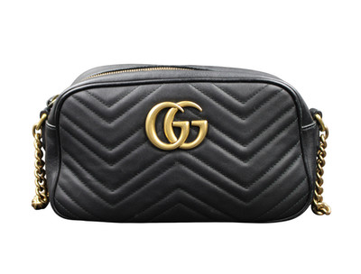 Gucci GG Marmont Camera Bag Tasche SMALL Schwarz Gold
