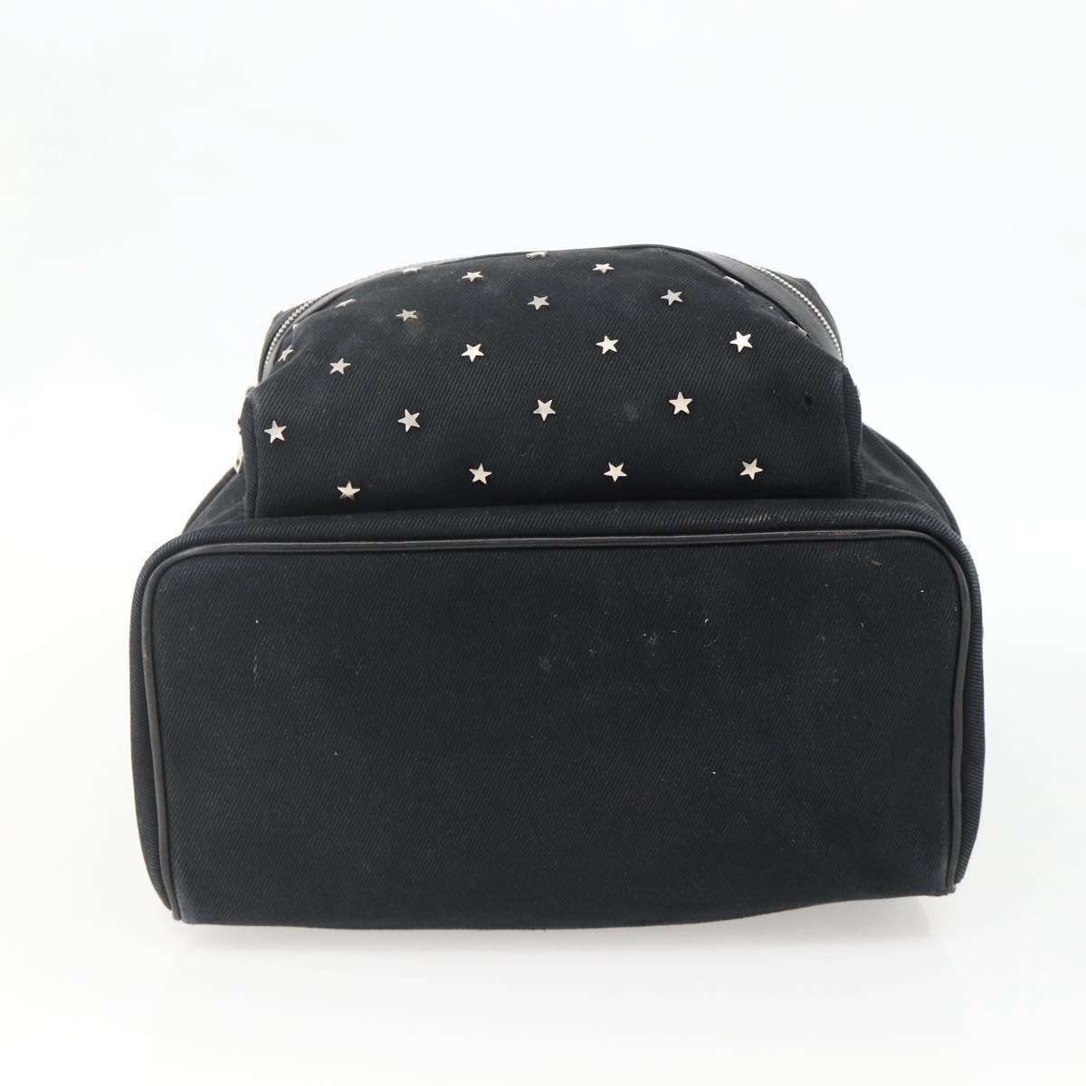 SAINT LAURENT Backpack Canvas Black Silver Auth bs34220 — image 5