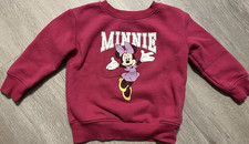 Disney Jumping Beans Minnie Mouse Pullover Sweater 18M Pink Graphic Print