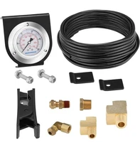 MEASUREMAN Air Pressure Gauge Kit for Semi Truck Trailer Suspension, Onboard...