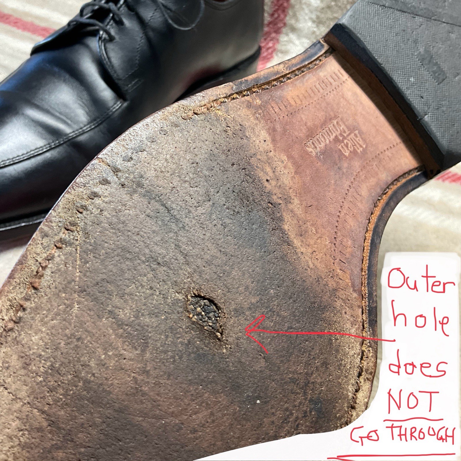 ALLEN EDMONDS DELRAY Split Toe Black Leather Dres… - image 15