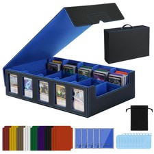 5-Row 4000 Trading Card Storage Box with Handle and Commander Display