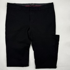 Banana Republic Pants Womens 10 Black Dress Pants Slim Straight Twill Flat Front