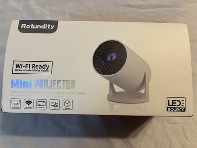 Rotundity Mini Projector LED Wi-Fi Screen Mirror Portable Desktop White