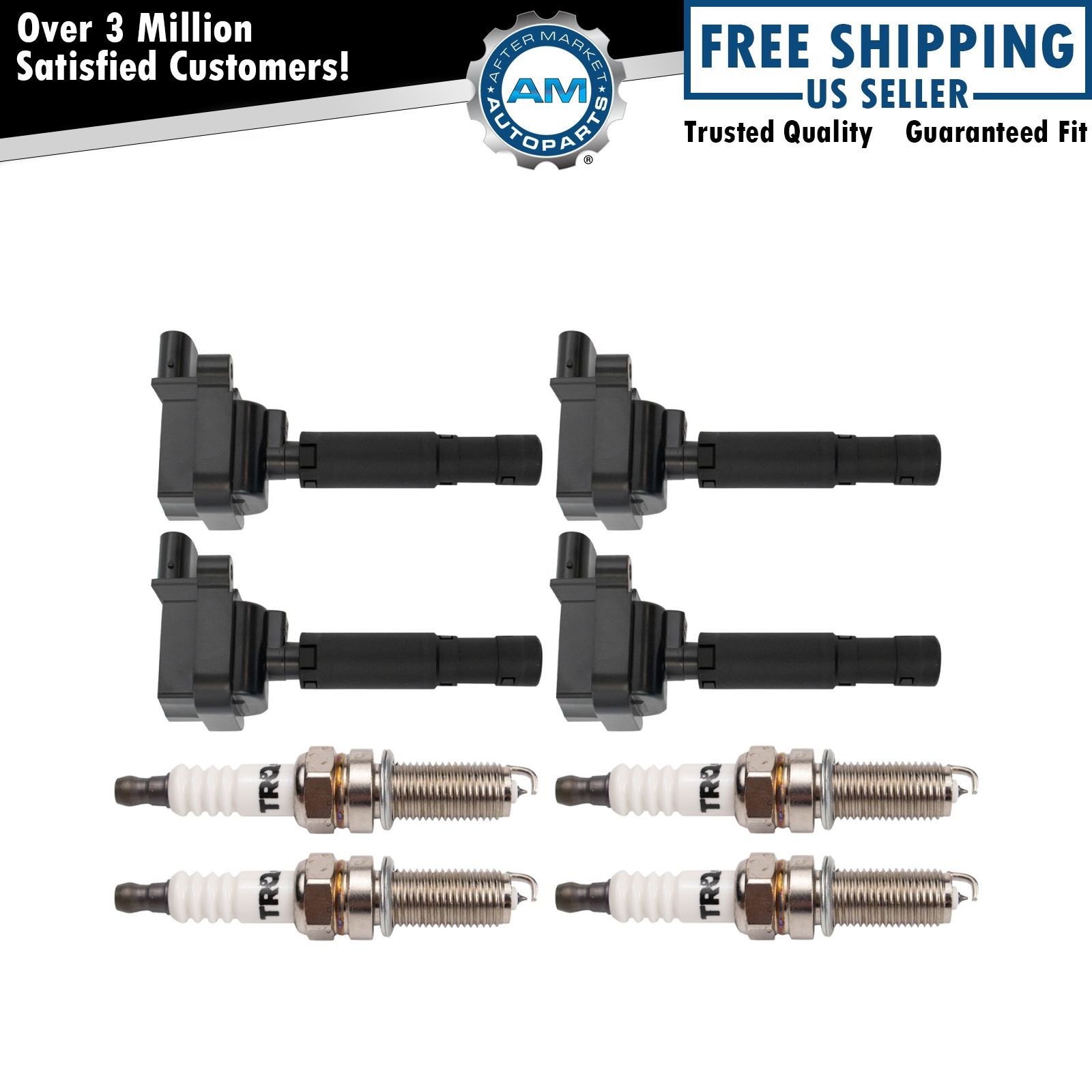 Ignition Coil  Iridium Spark Plug Kit Set for Mercedes Benz C250 SLK250