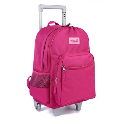 Tilami Rolling Backpack 18 inch Double Handle Wheeled Boys Girls Travel Schoo...