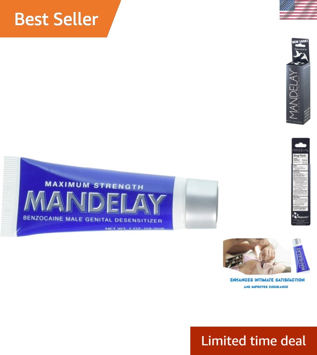 Unscented Male Genital Desensitizer Gel - Prolong Pleasure & Control