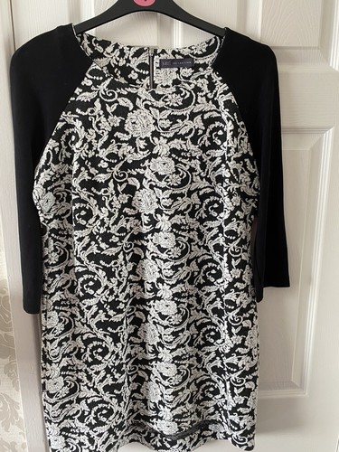 M u0026 S Marks And Spencer's Collection Black u0026 White Dress Size 14 | eBay