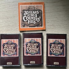 Lot of 3 - 30 Years of Country Hits - Cassette Tapes - New Sealed with Booklet