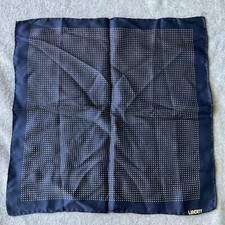 Vintage Dark Navy Polka Dot Scarf Pocket Square 16x16