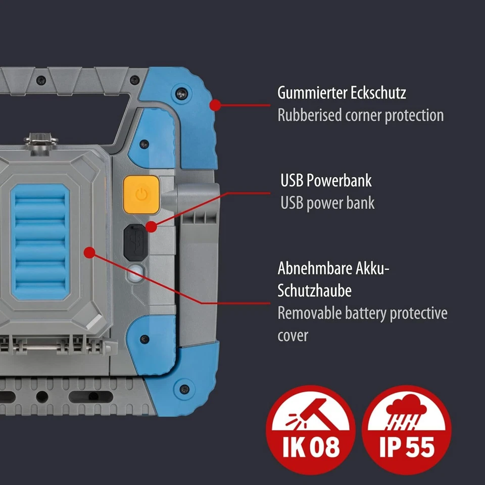 Brennenstuhl Proffessional BS 5000 MA Akku LED Baustrahler IP55 Arbeitsleuchte - Bild 3 von 4
