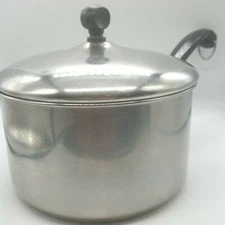 Vintage Farberware 3 Quart (Qt) Aluminum Clad SS Saucepan with Lid