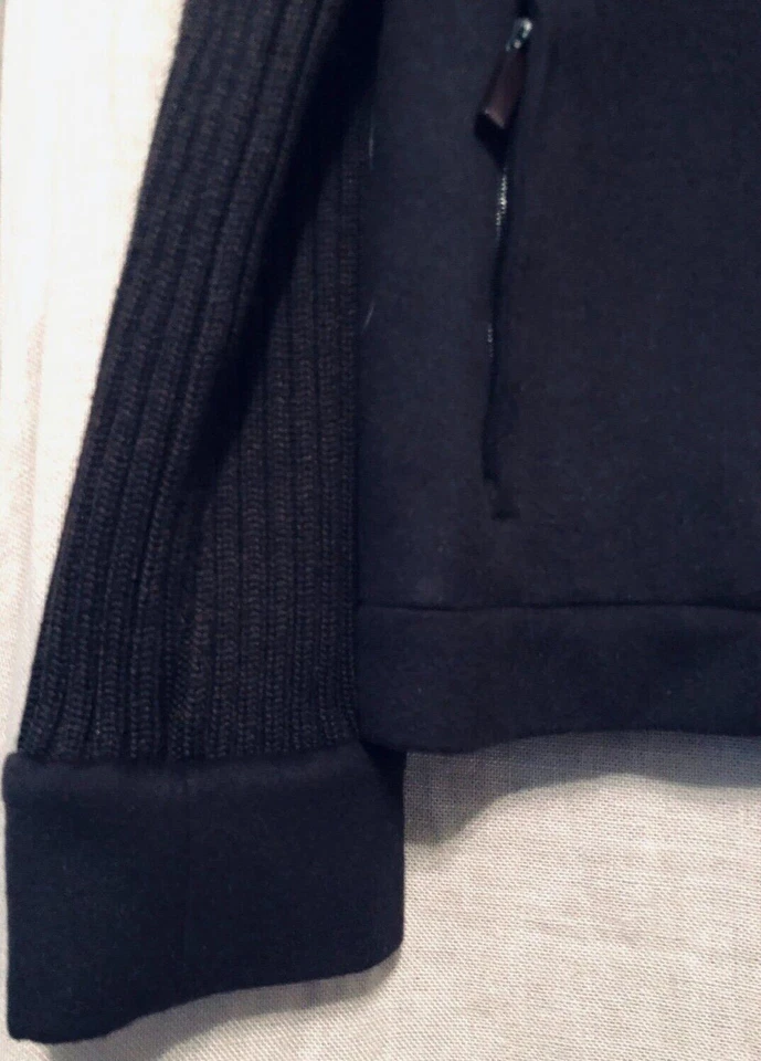 AGNONA Womens Brown Jacket Bomber Wool Mohair Knit Zipper Size 46 Italy - Image 3 of 4